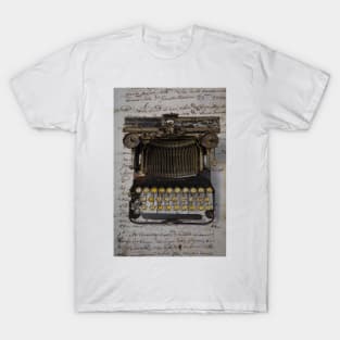 Old Typewriter And Handwritten Letter T-Shirt